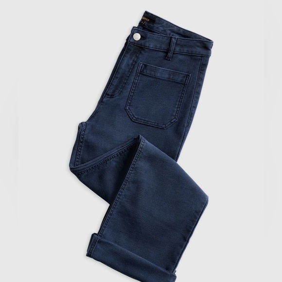 Quince French Terry Wide Leg Pants Deep Navy - Picture 6 of 6